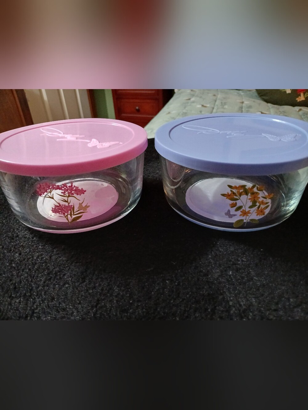 2026 DG Dolly Parton 16 oz Glass Food Storage Wildflowers NEW